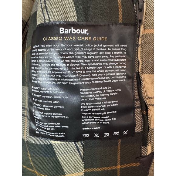 Barbour Beadnell® Waxed Jacket Sage Women's Sz 14 NWT $398 - Picture 8 of 16